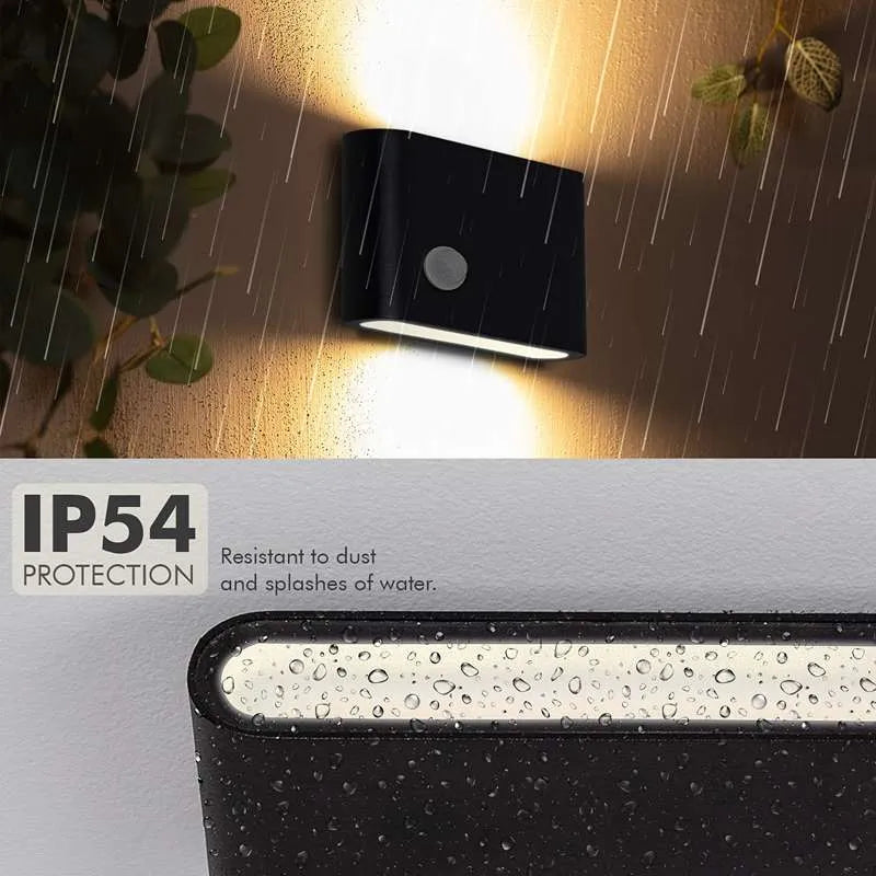 12W LED Motion Sensor Porch Lights | IP54 Outdoor Security~4497-2