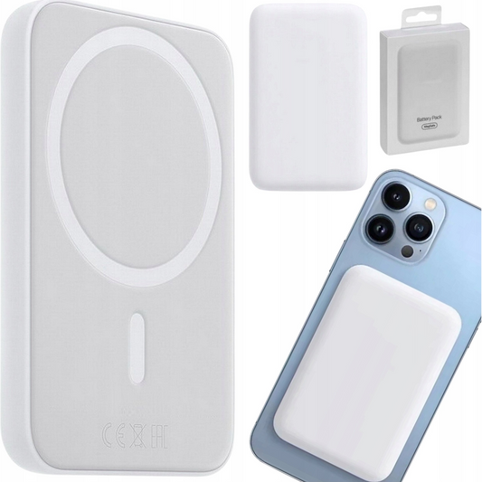 Powerbank . ECOBOX POWER BANK 10000MAH BIAŁY MAGSAFE BEZPRZEWODOWY (35417)-0