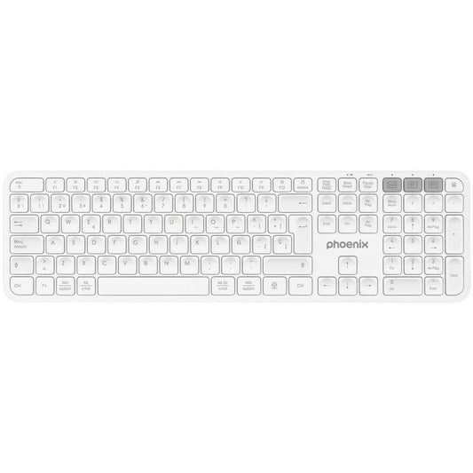 Bluetooth Keyboard Phoenix K300 White Spanish Qwerty-0