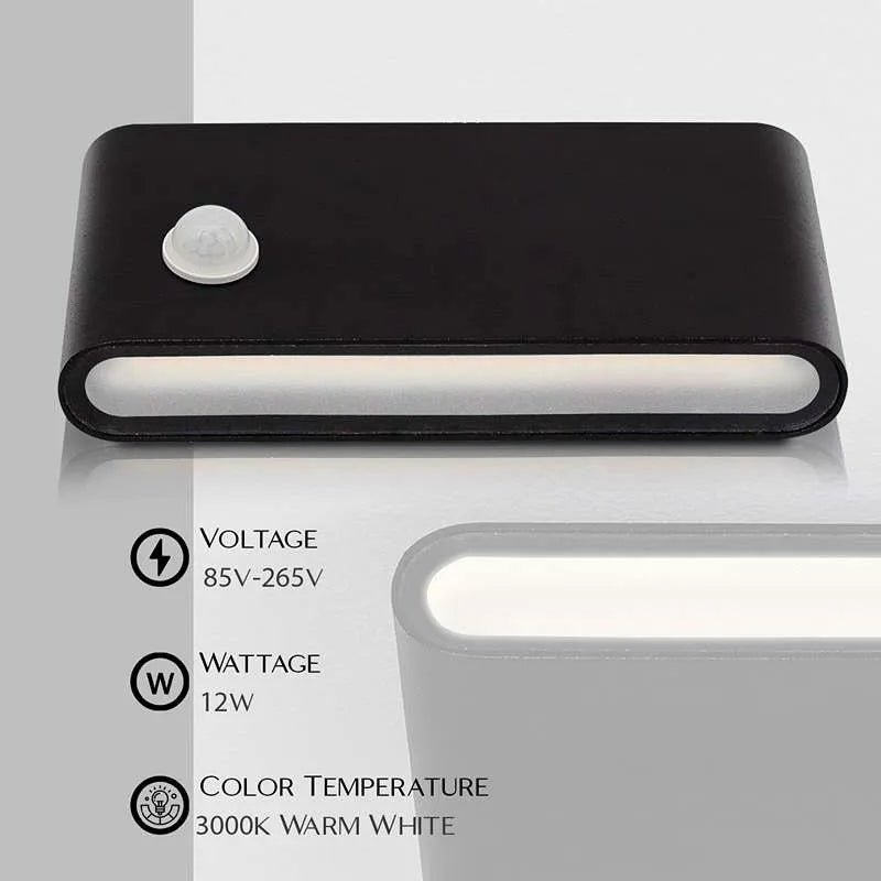12W LED Motion Sensor Porch Lights | IP54 Outdoor Security~4497-3